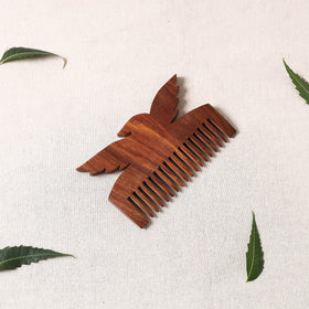  Bijnor Hand Carved Sheesham Wood Comb (Medium) 