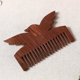  Bijnor Hand Carved Sheesham Wood Comb (Medium) 