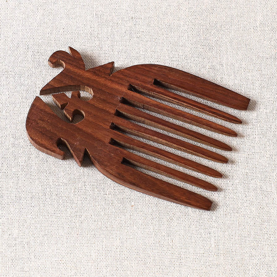  Bijnor Hand Carved Steam Beech Wood Comb (Small) 