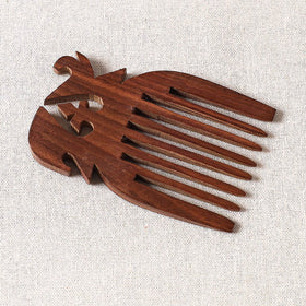  Bijnor Hand Carved Steam Beech Wood Comb (Small) 