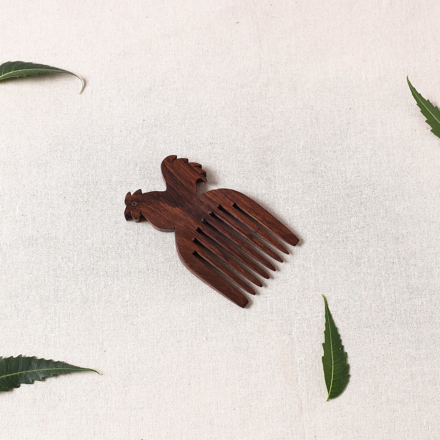  Bijnor Hand Carved Steam Beech Wood Comb (Small) 