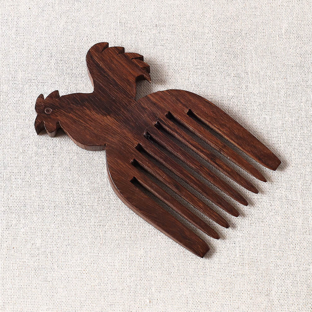  Bijnor Hand Carved Steam Beech Wood Comb (Small) 