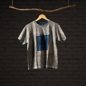 Buy Bindaas Block Art Printed Cotton Unisex Round Neck T-shirt 