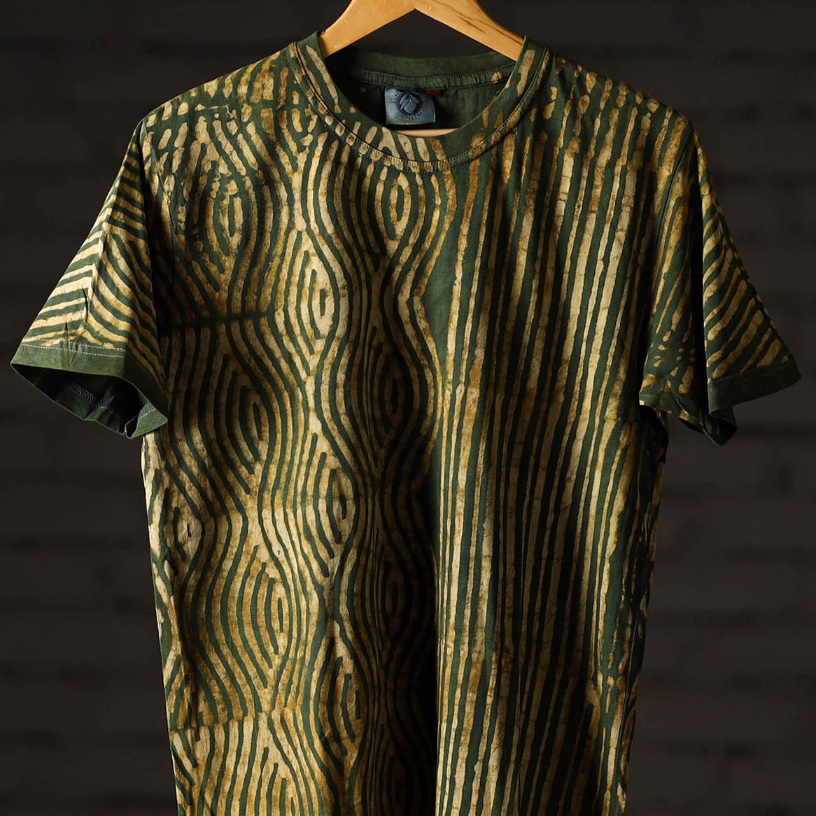 Buy Bindaas Block Art Printed Cotton Unisex Round Neck T-shirt 