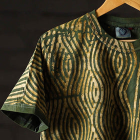 Buy Bindaas Block Art Printed Cotton Unisex Round Neck T-shirt 