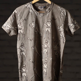 Bindaas art printed cotton unisex round neck t-shirt 08