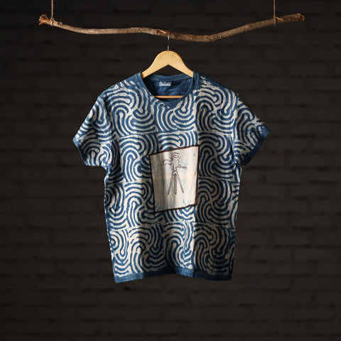 Bindaas art printed cotton unisex round neck t-shirt 37