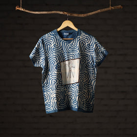 Bindaas art printed cotton unisex round neck t-shirt 37