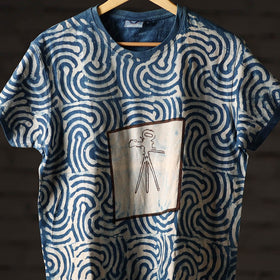 Bindaas art printed cotton unisex round neck t-shirt 37