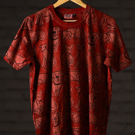 Bindaas art printed cotton unisex round neck t-shirt 40