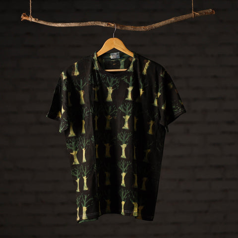 Bindaas art printed cotton unisex round neck t-shirt 44