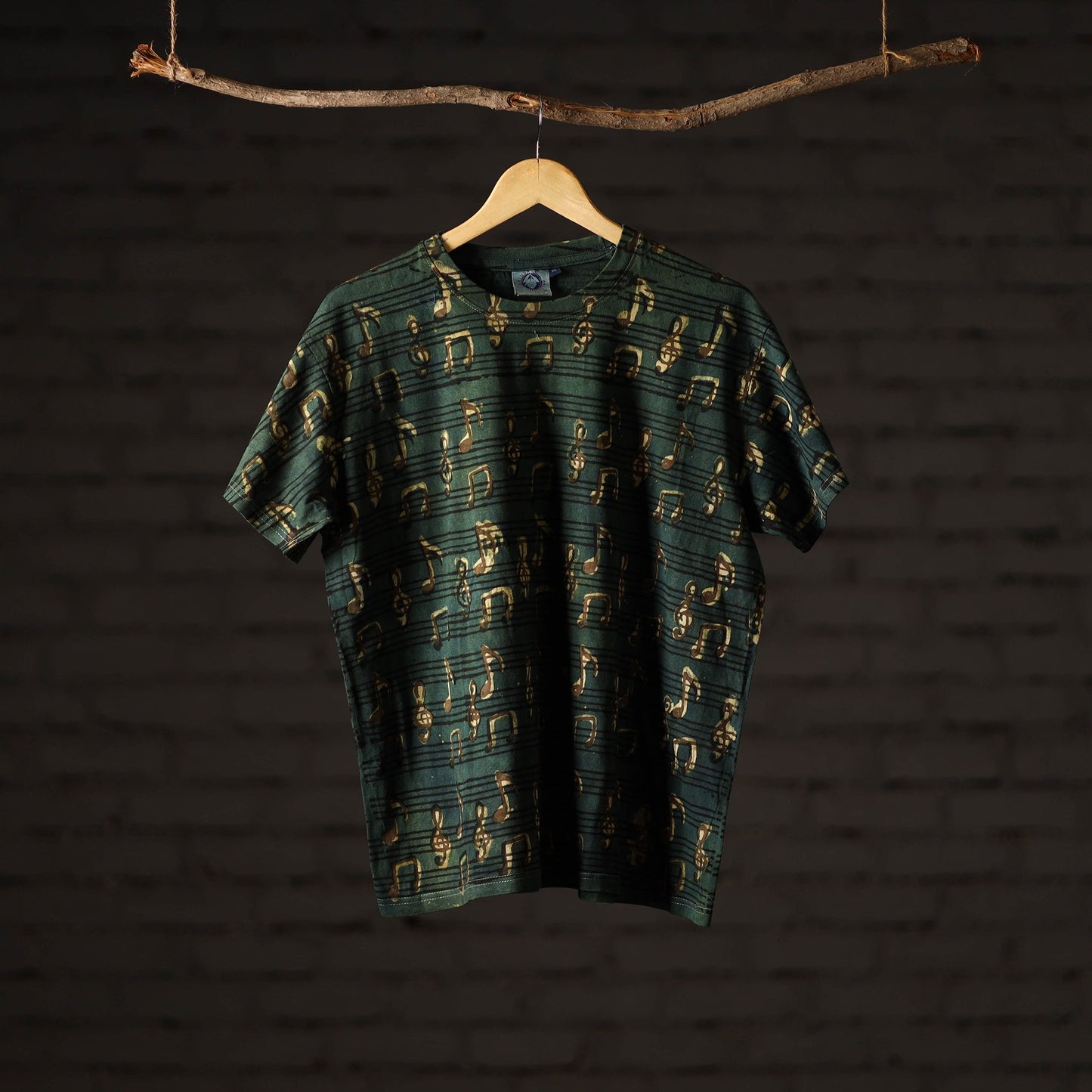 Buy Bindaas Block Art Printed Cotton Unisex Round Neck T-shirt 