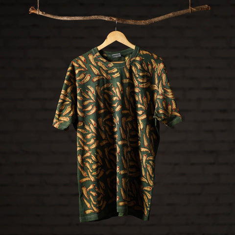 Bindaas art printed cotton unisex round neck t-shirt 48