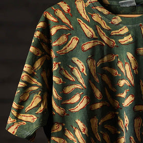 Bindaas art printed cotton unisex round neck t-shirt 48