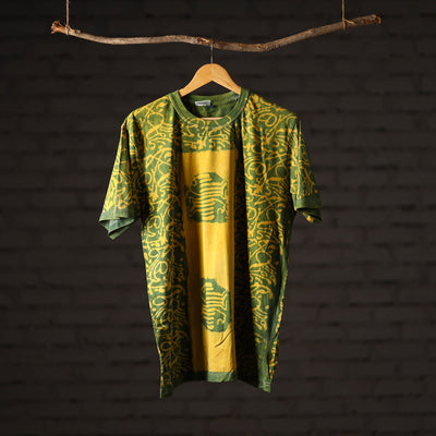 Bindaas art printed cotton unisex round neck t-shirt 50