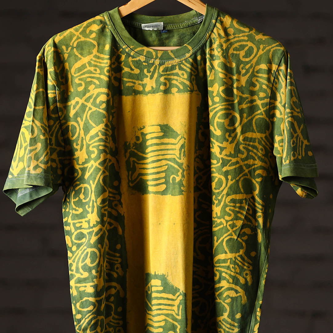 Bindaas art printed cotton unisex round neck t-shirt 50