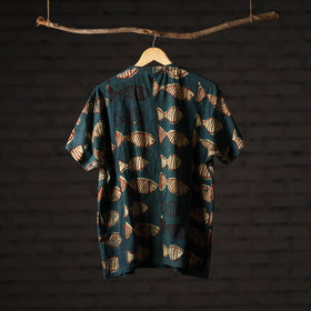  Bindaas Block Art Printed Cotton Unisex Round Neck T-shirt 