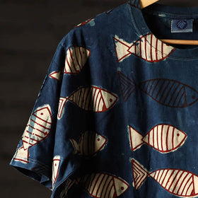 Bindaas art printed cotton unisex round neck t-shirt 56