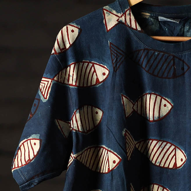 Bindaas art printed cotton unisex round neck t-shirt 60