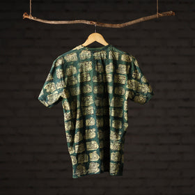  Bindaas Block Art Printed Cotton Unisex Round Neck T-shirt 