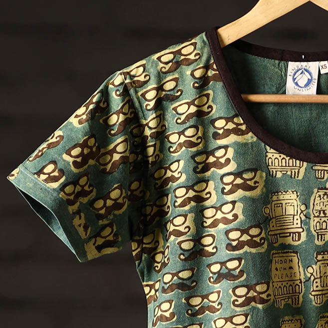 Bindaas art printed cotton women round neck t-shirt 79