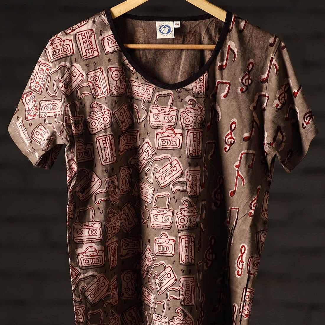 Bindaas art printed cotton women round neck t-shirt 79