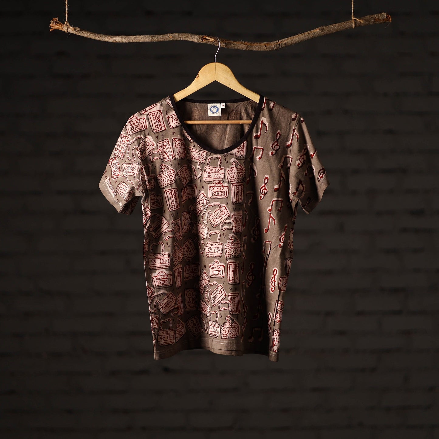 Bindaas art printed cotton women round neck t-shirt 79