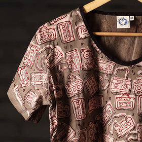 Bindaas art printed cotton women round neck t-shirt 79