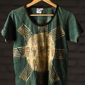 Bindaas art printed cotton women round neck t-shirt 81