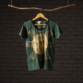 Bindaas art printed cotton women round neck t-shirt 81