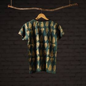 Bindaas art printed cotton women round neck t-shirt 81