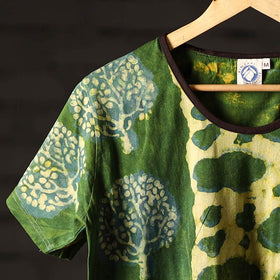 Bindaas Block Art Printed Cotton Women Round Neck T-shirt