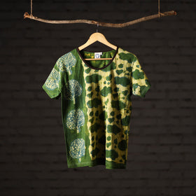 Bindaas Block Art Printed Cotton Women Round Neck T-shirt