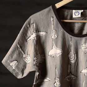 Bindaas art printed cotton women round neck t-shirt 85