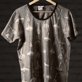 Bindaas art printed cotton women round neck t-shirt 85