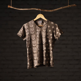 Bindaas art printed cotton women v neck t-shirt 03