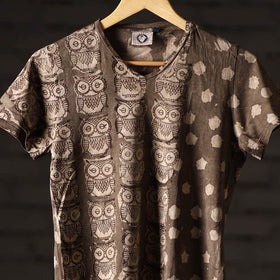 Bindaas art printed cotton women v neck t-shirt 03