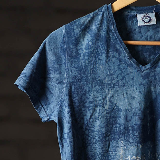 Bindaas art printed cotton women v neck t-shirt 77