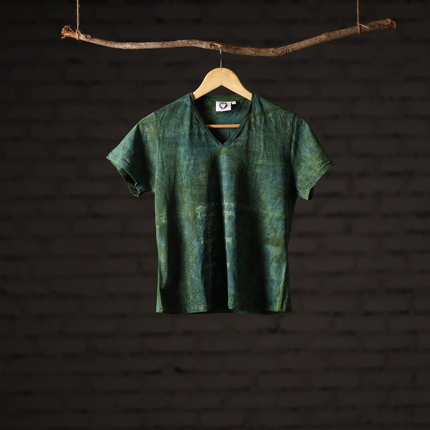  Bindaas Block Art Printed Cotton Women V Neck T-shirt