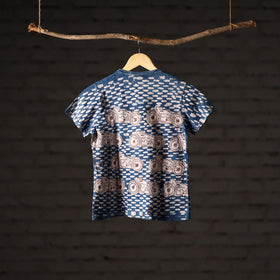 Bindaas art printed cotton women v neck t-shirt 97