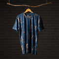  Bindaas Block Art Printed Cotton Unisex Round Neck T-shirt 