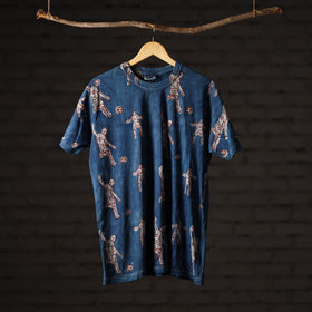 Bindaas art printed cotton unisex round neck t-shirt 89