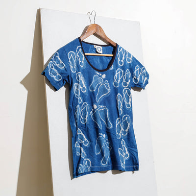 Bindaas art printed cotton women round neck t-shirt 87 - xs