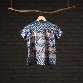 Bindaas art printed cotton women v neck t-shirt 97