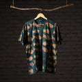  Bindaas Block Art Printed Cotton Unisex Round Neck T-shirt 