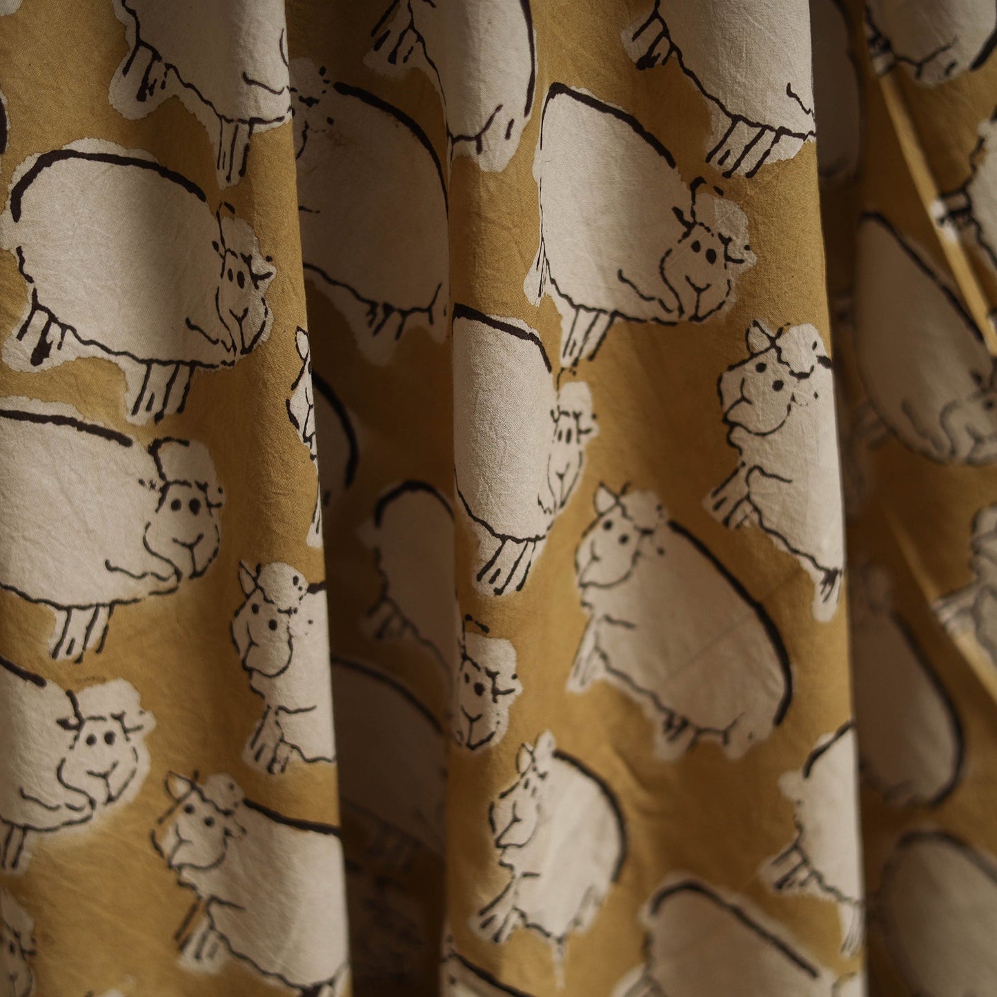 Bindaas hand block art print natural dyed cotton fabric 11