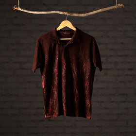 Bindaas natural dyed art unisex polo collar t-shirt 71