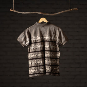 Bindaas natural dyed art unisex polo collar t-shirt 63