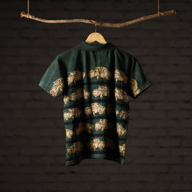 Bindaas natural dyed art unisex polo collar t-shirt 64