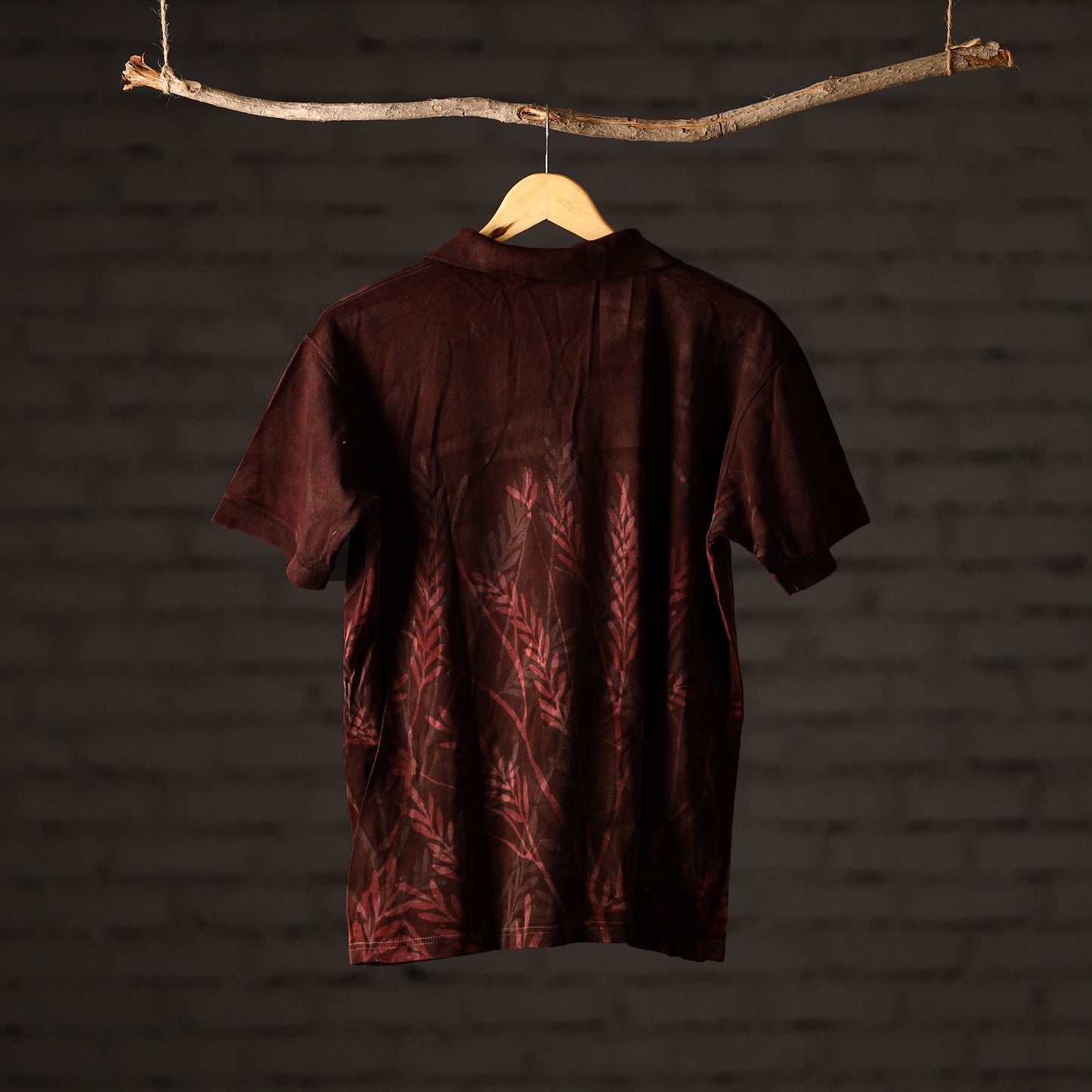 Bindaas natural dyed art unisex polo collar t-shirt 71